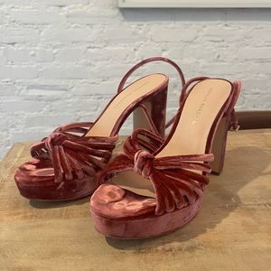 Size 8 Loeffler Randall Rivka Knot Platform Sandals